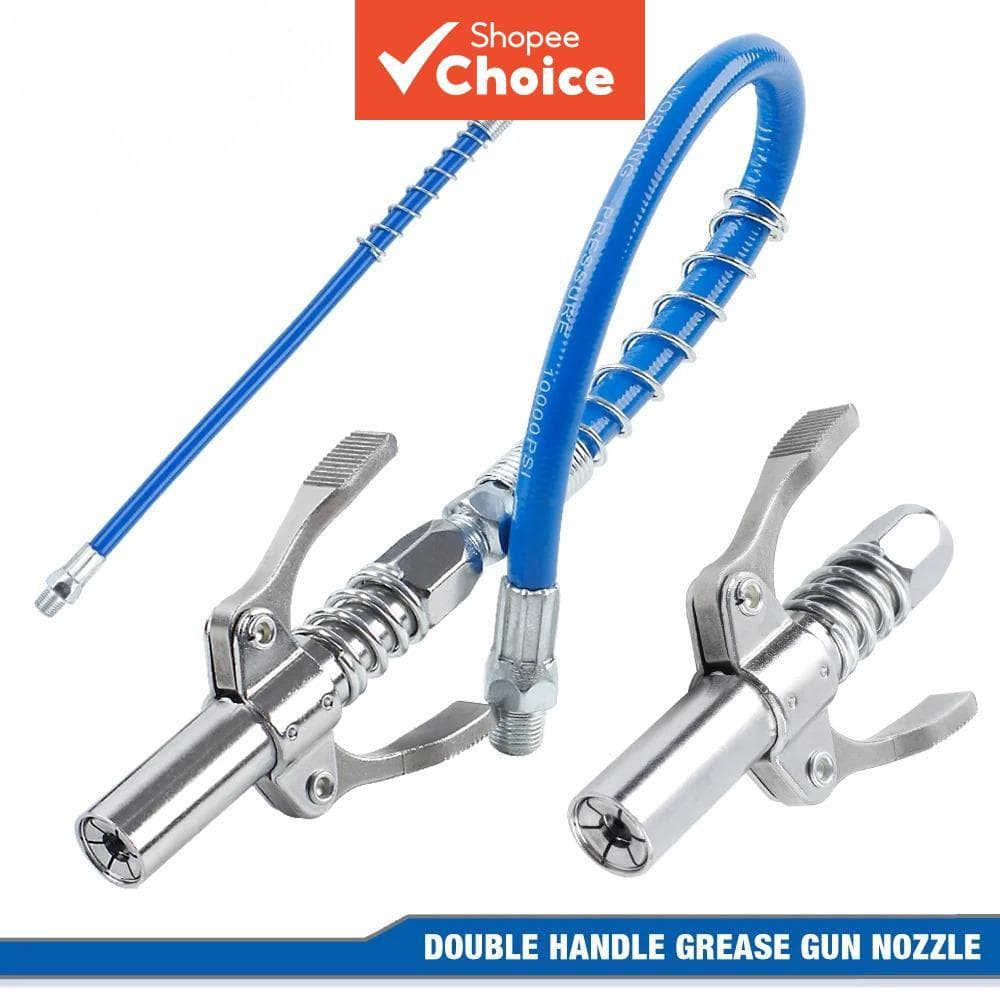 สูง 10000 Psi ความดันจาระบีปืน Coupler Double Handle Quick Release Npt 1/8 สําหรับปั๊มน้ํามัน