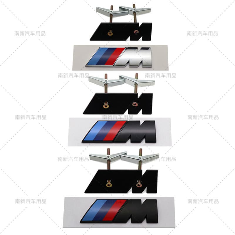 3D ABS ด้านหน้า Grille Emblem Badge ฐาน M โลโก้ Kidney Grill ดัดแปลงตกแต่งสําหรับ BMW อุปกรณ์เสริมอัตโนมัติ