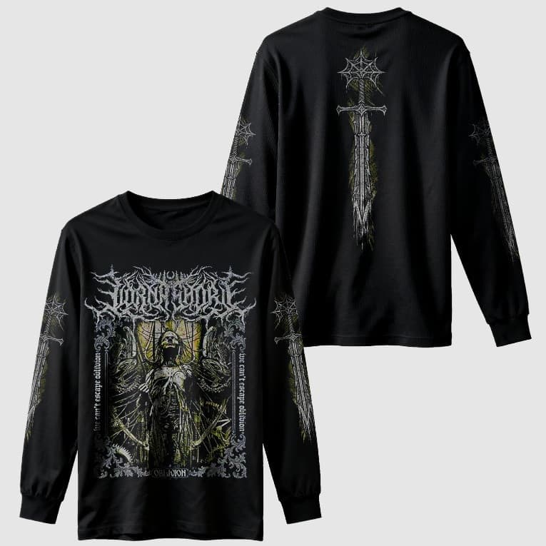 S-3XL LORNA SHORE OBLIVION เสื้อยืดแขนยาวโลหะ Band Deathcore Merch Bootleg Combed 30s Premium เสื้อยืดแขนยาว รูปที่ 1