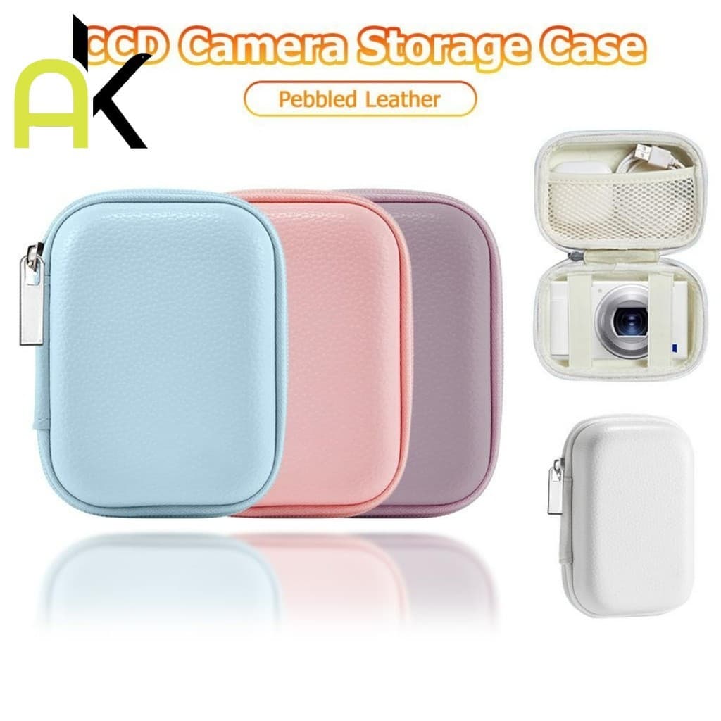 AK กระเป๋ากล้องหนัง Mini CCD กรณีกล้องดิจิตอล สต็อกพร้อมกันน้ํากล้อง