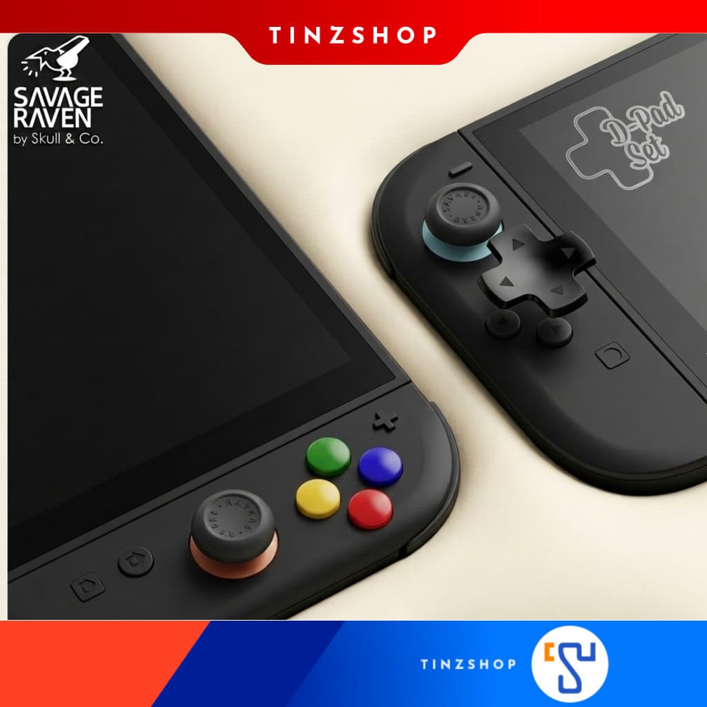 Savage D Pad Button Cap Set for Switch2 : Savage Raven Skull & Co. ปุ่มติดจอยคอน