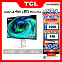 TCL Monitor จอคอมพิวเตอร์ ขนาด 24 นิ้ว รุ่น 24G54 FHD Mini LED Peak Brightness 450 nits /100Hz Native Refresh…