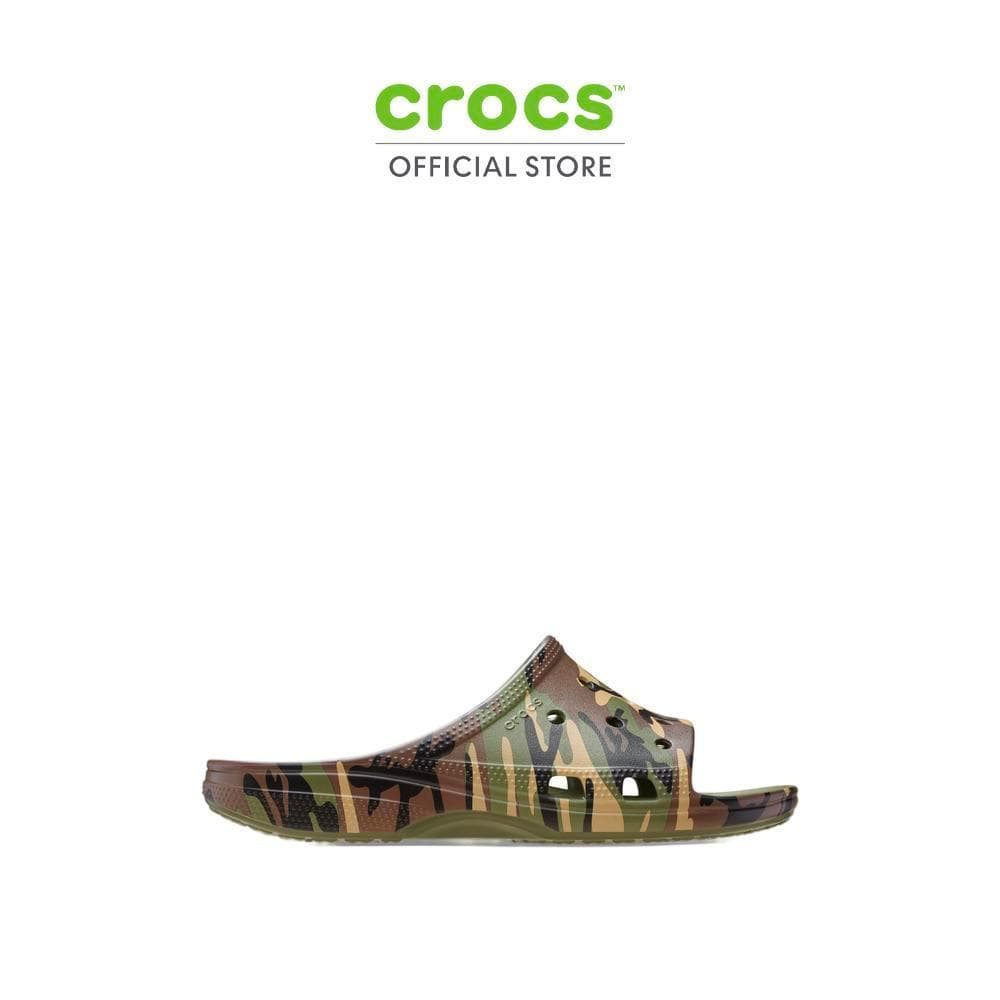 CROCS รองเท้าแตะผู้ชาย SATURDAY CAMOUFLAGE SLIDE รุ่น CS 213312-3TC - ARMY GREEN/MULTI