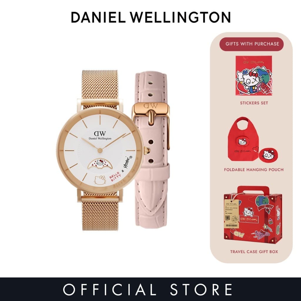 Daniel Wellington Hello Kitty x André Watch Gift Set Petite Lune ของขวัญ นาฬิกาผู้หญิง DW