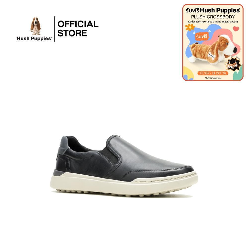 Hush Puppies รองเท้าผู้ชาย รุ่น HP IHCFB0326A - สีดํา (รองเท้าลําลองหนังแท้ แบบสวม)