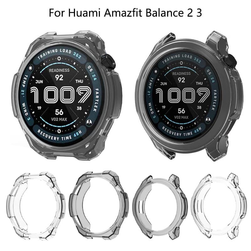 เคสป้องกันฝาครอบโปร่งใส TPU สําหรับ Huami Amazfit Balance 2 3