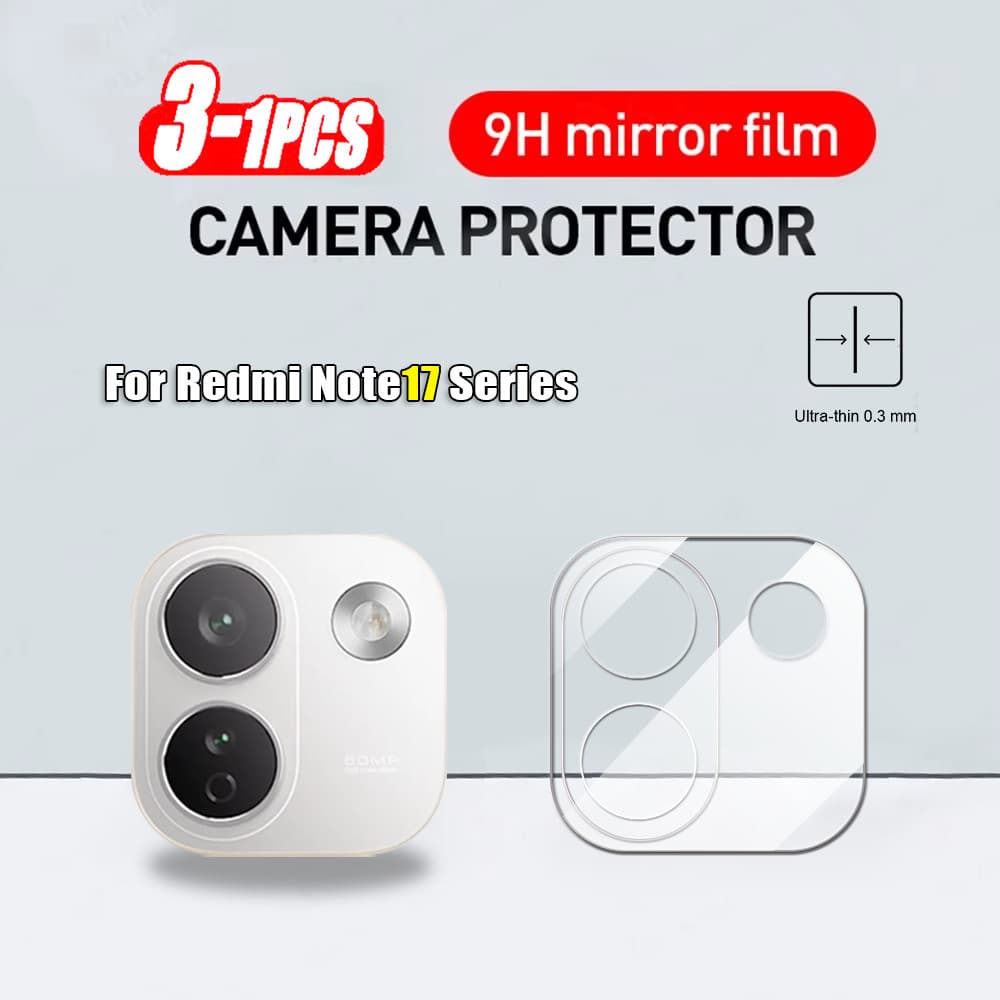 1-3 ชิ้นกล้องฟิล์มกระจกนิรภัยสําหรับ Redmi หมายเหตุ 17 15 Pro Max Note17 สีแดง mi Note17 ProMax 5G 4G 3D…