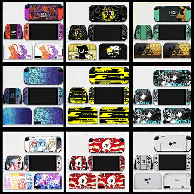 สติ๊กเกอร์ผิวครบชุดสําหรับ Nintendo Switch 2, สติ๊กเกอร์ป้องกันไวนิลป้องกันรอยขีดข่วนแบบถอดได้สําหรับคอนโซลและ…