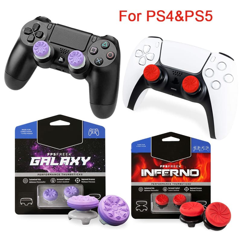 สําหรับ PS4 / PS5 Controller CQC FPS Freek Galaxy สีม่วง Performance Thumbsticks สําหรับ PlayStation 5…