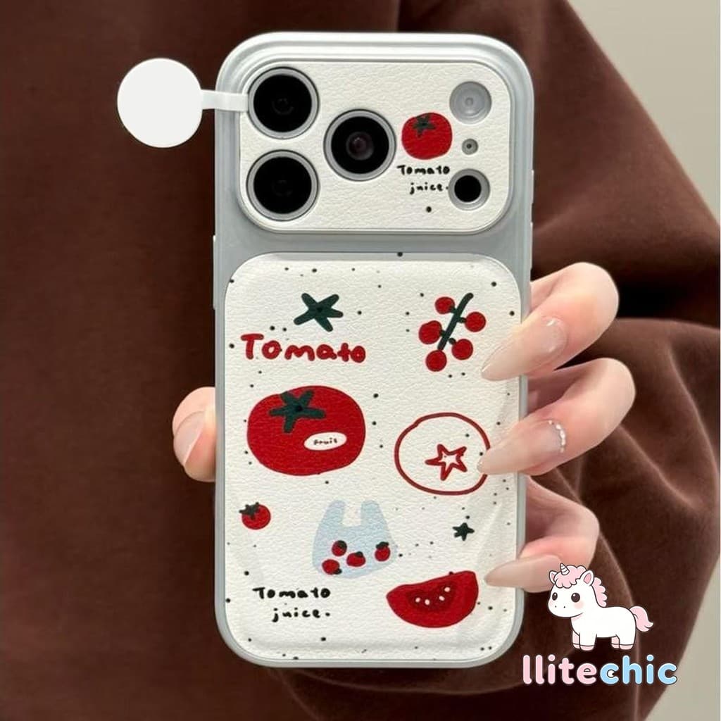 เคสโทรศัพท์ลายลูกพลับสีแดง ใช้ได้กับ iPhone 17 17 PRO 17 PRO MAX 18 PRO 18 PRO…