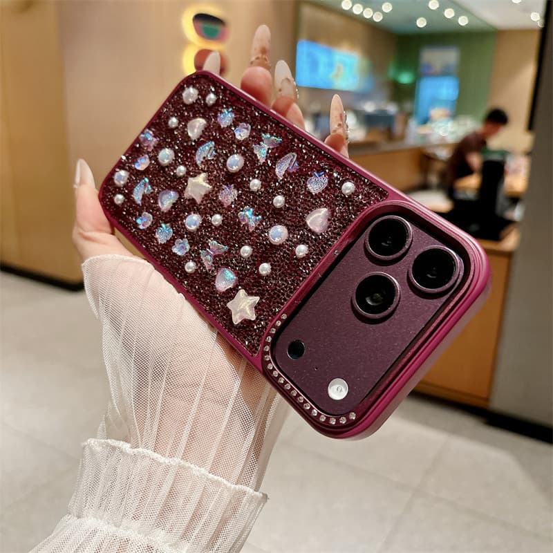 หรูหราประกายเพชร DIY เคสโทรศัพท์สําหรับ iPhone 17promax 16pro 15promax 16promax 17 18pro 14promax ฝาหลัง