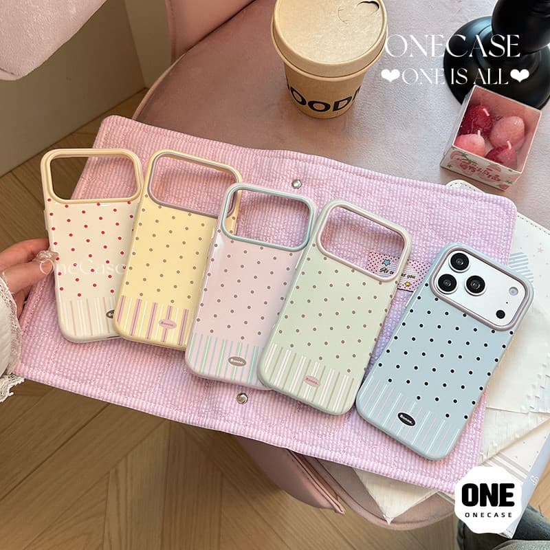 เคส ดีไซน์ลายจุดลายตาราง สไตล์เรียบง่าย สําหรับiPhone 18 12 13 17 Pro Max 15 16 11 14 เคสโทรศัพท์เกาหลี…