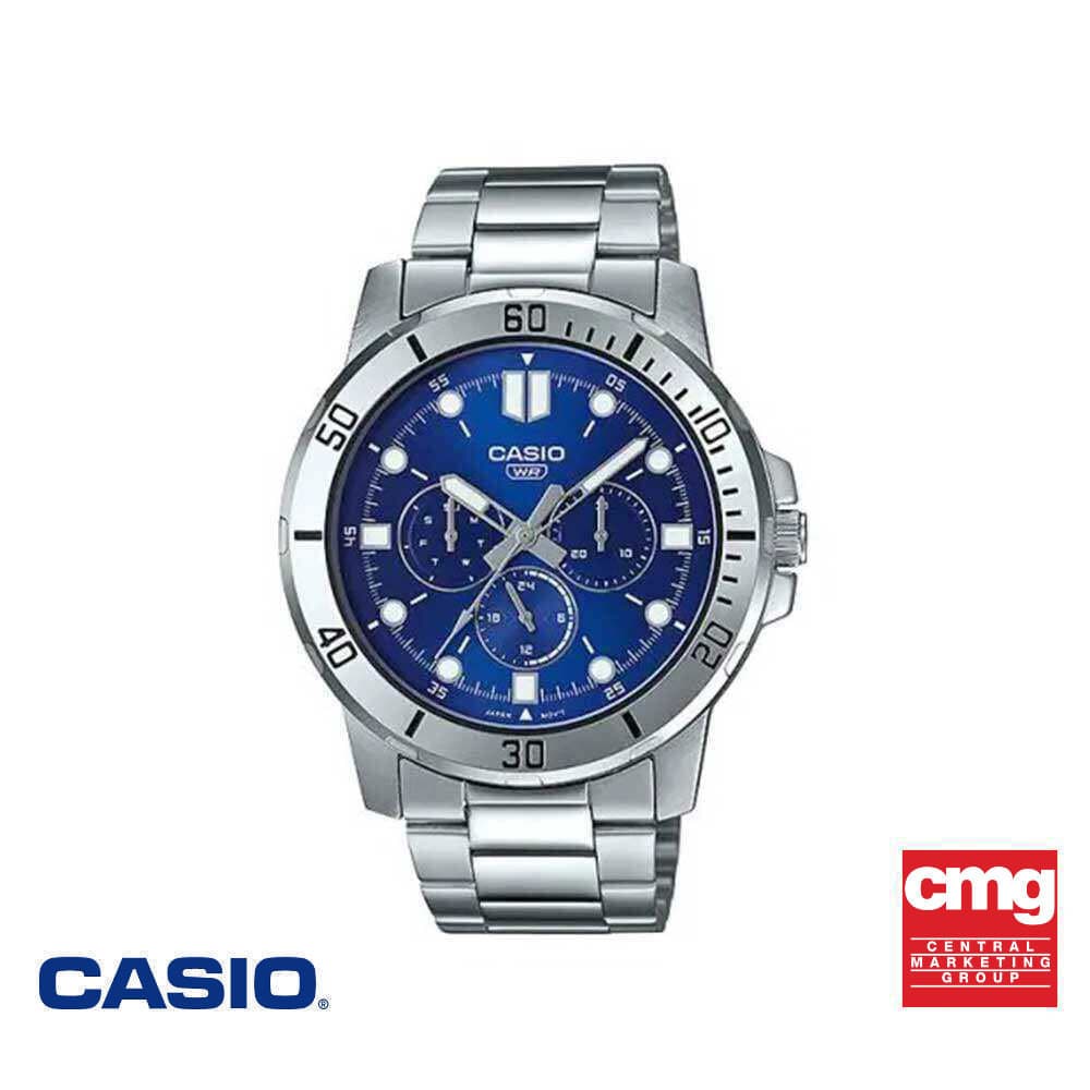 CASIO นาฬิกาข้อมือ CASIO รุ่น MTP-VD300D-2EUDF วัสดุสเตนเลสสตีล สีน้ําเงิน