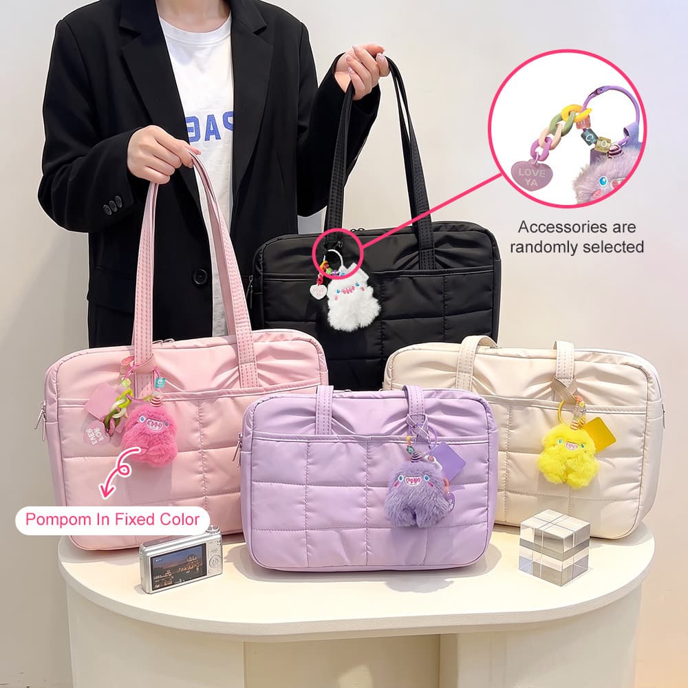 14-15.6 inch กระเป๋าโท้ทใส่แล็ปท็อปสําหรับผู้หญิง กระเป๋าผ้าแคนวาสความจุสูง (สะพายไหล่หรือถือได้)