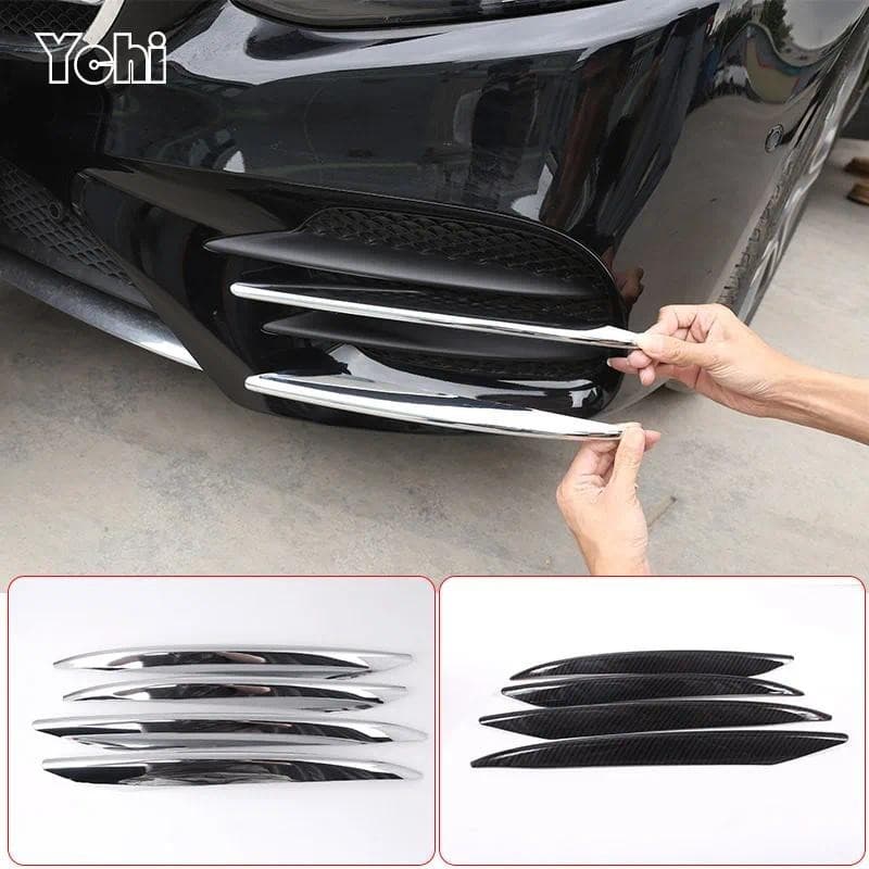 ABS Chrome รถด้านหน้าหมอกโคมไฟสําหรับMercedes Benz E Class W213 2016 2017 2018 2019 2020 2021 2022 E43 AMG