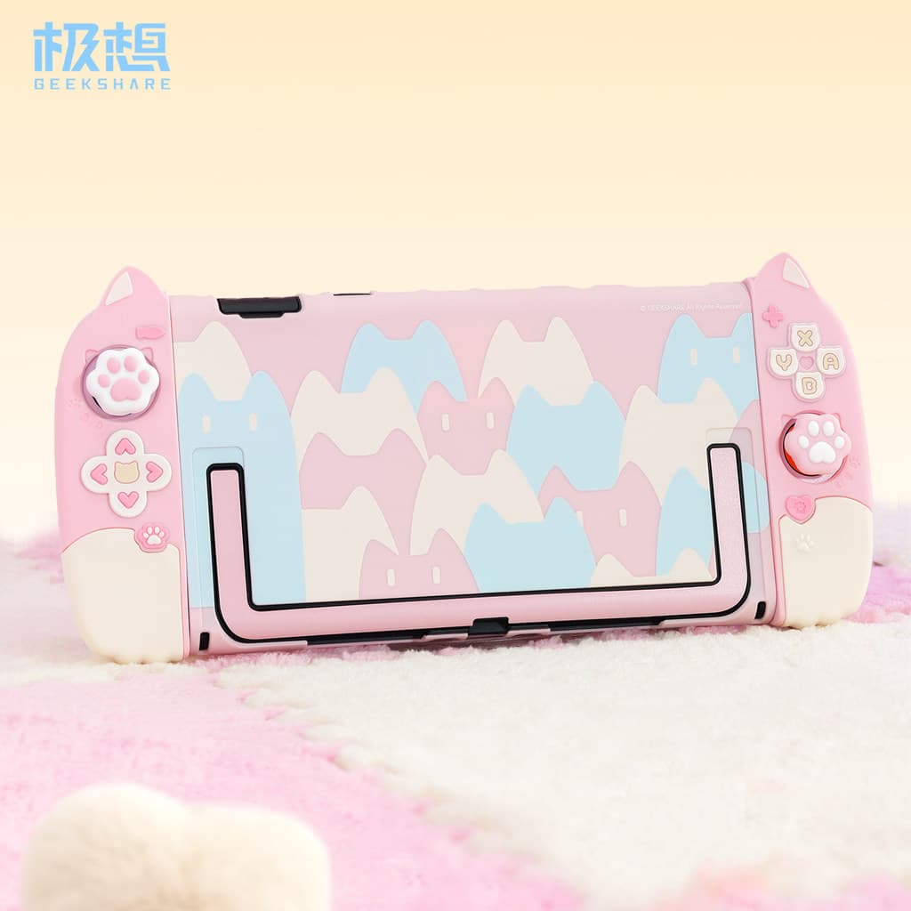 Geekshare Original Cute Cat JOJO เคสซิลิโคนสําหรับ Nintendo Switch 2