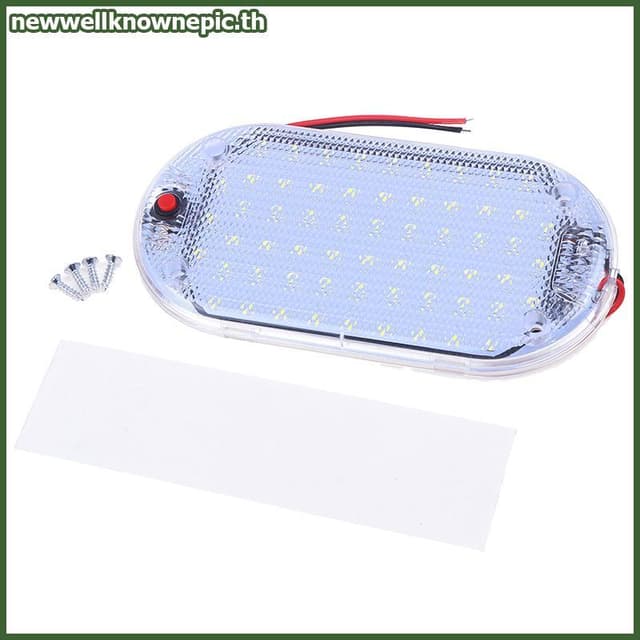 Newwellknownepic 60LED 12V-85V LED รถโดมหลังคาเพดานโคมไฟอ่านหนังสือภายในไฟหลังคารถรถยกความสว่างสูง Cabin…