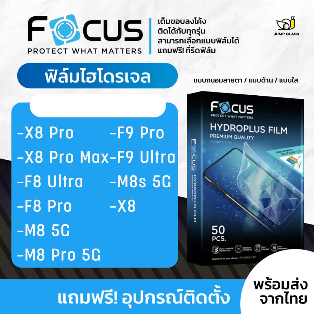 ฟิล์มไฮโดรเจล สําหรับ Poco F9 Ultra,X8 Pro Max,F8 Ultra,F8 Pro,M8s 5G,M8 5G,M8 Pro 5G ฟิล์มใส เต็มจอ