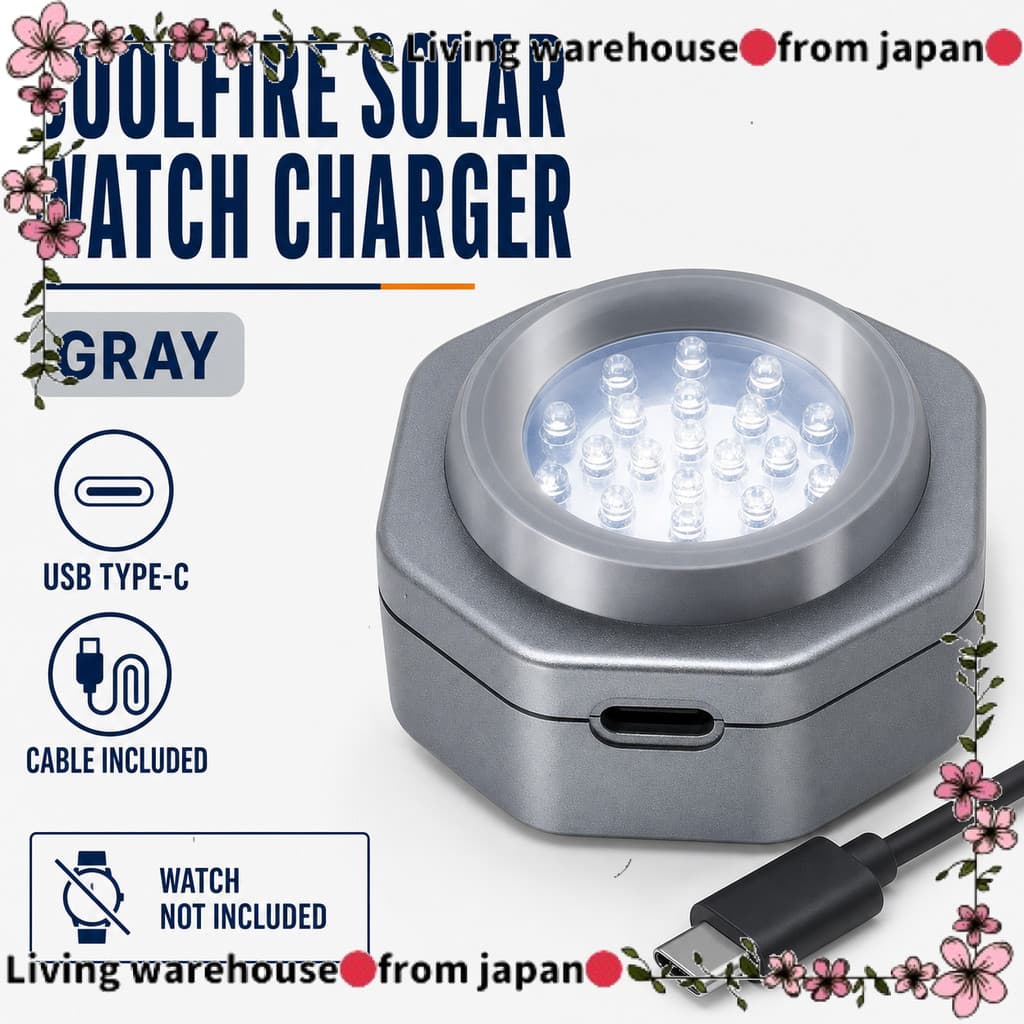 CoolFire Universal UV-Free Solar Watch Fast Charger Portable Power Battery Charger for All Eco-Solar Watches… รูปที่ 1