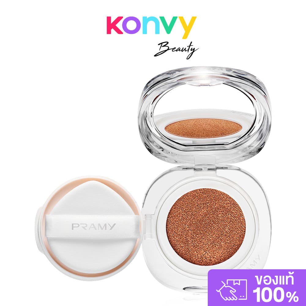 Pramy Ultra Lock Velvet Cushion SPF50+ PA++++ 12g #01 Ivory พรามี่ คุชชั่นล็อคผิวเป๊ะ.