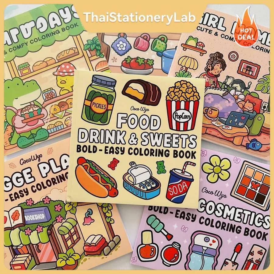 หนังสือระบายสีสัตว์น่ารัก ระบายง่าย สีสดใส สําหรับเด็กๆ และกิจกรรมครอบครัว พกพาสะดวก หนังสือระบายสีผ่อนคลาย