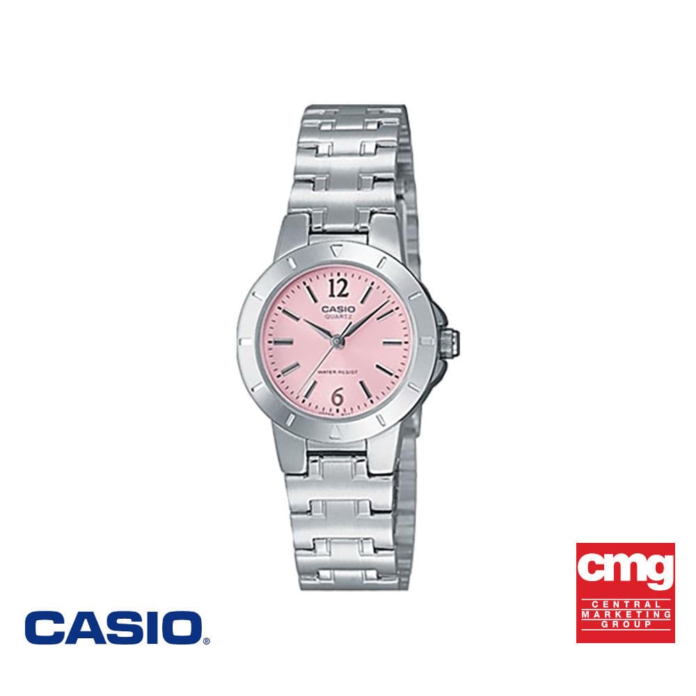 CASIO นาฬิกาข้อมือ CASIO รุ่น LTP-1177A-4A1DF วัสดุสเตนเลสสตีล สีชมพู