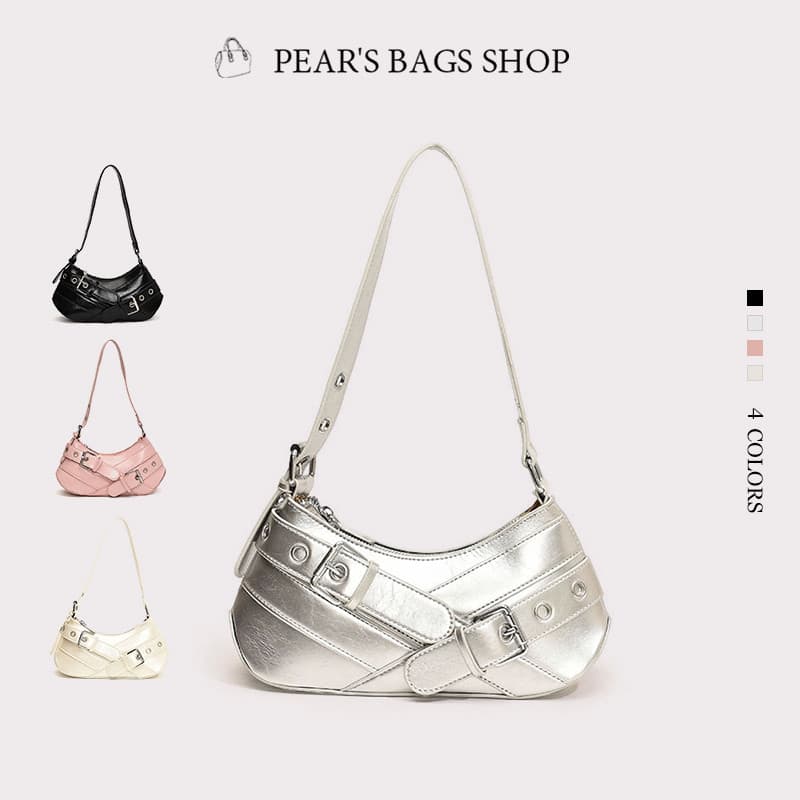 Pearsbags กระเป๋าลําลองออกไปเที่ยว ผิวหนังเทียมเงางาม ทรงสวยโมเดิร์น งานเย็บประณีต รูปที่ 1