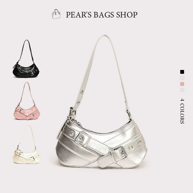 Pearsbags กระเป๋าลําลองออกไปเที่ยว ผิวหนังเทียมเงางาม ทรงสวยโมเดิร์น งานเย็บประณีต