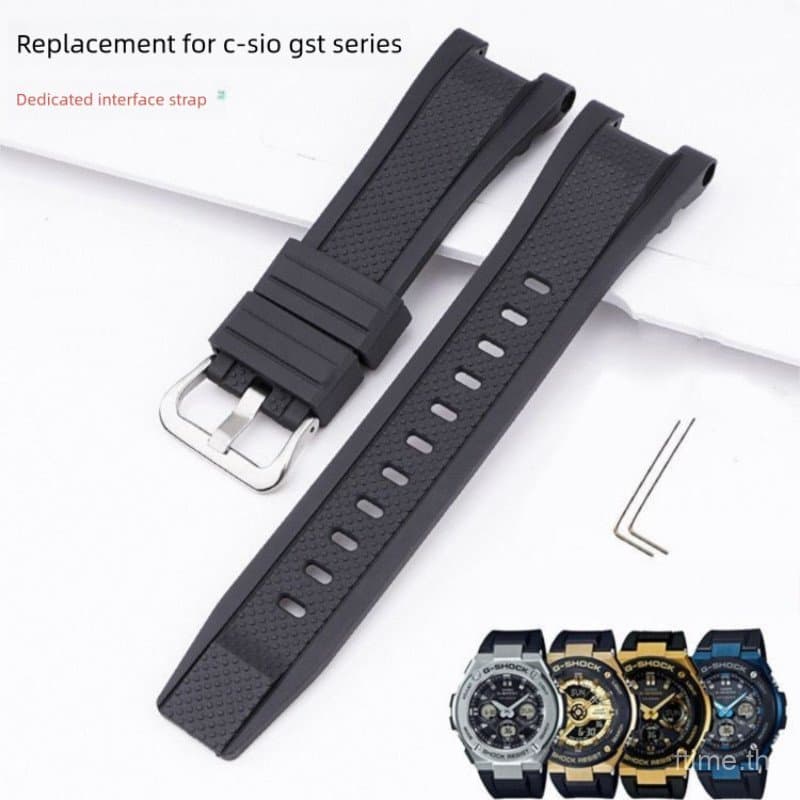 สําหรับผู้ชายทนทานสร้อยข้อมือนาฬิกากันเหงื่อ GST-B100/210/W300/S100/S110 26x14…