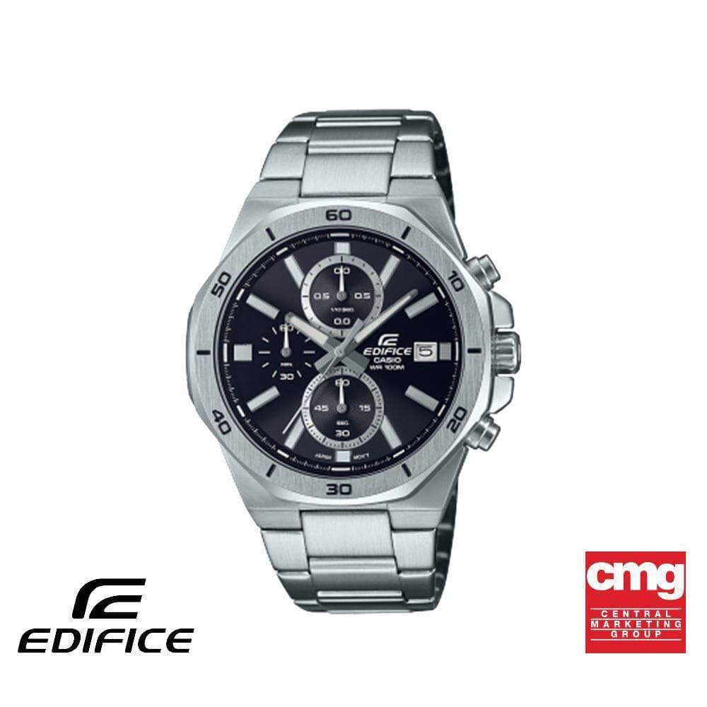 CASIO นาฬิกาข้อมือผู้ชาย EDIFICE รุ่น EFV-640D-1AVUDF วัสดุสเตนเลสสตีล สีดํา
