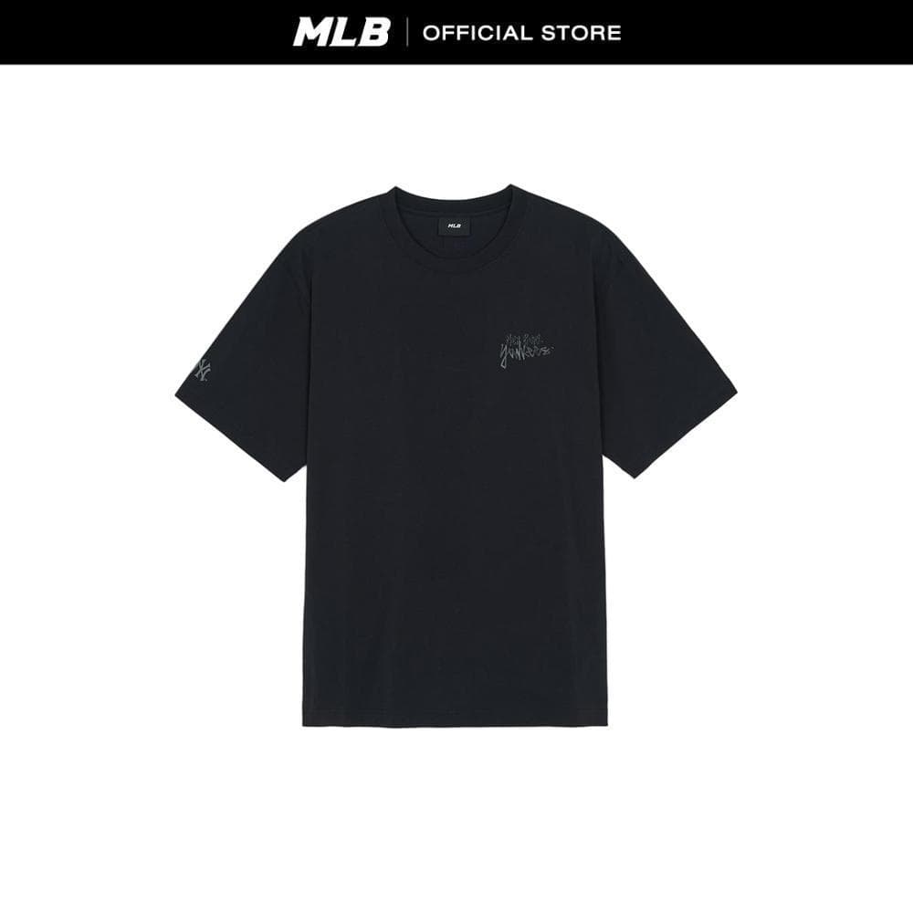 MLB เสื้อยืด ยูนิเซ็กซ์ Basic Mega Street Logo Over Fit T-Shirts รุ่น 3ATSB0563 50BKS สีดํา รูปที่ 1