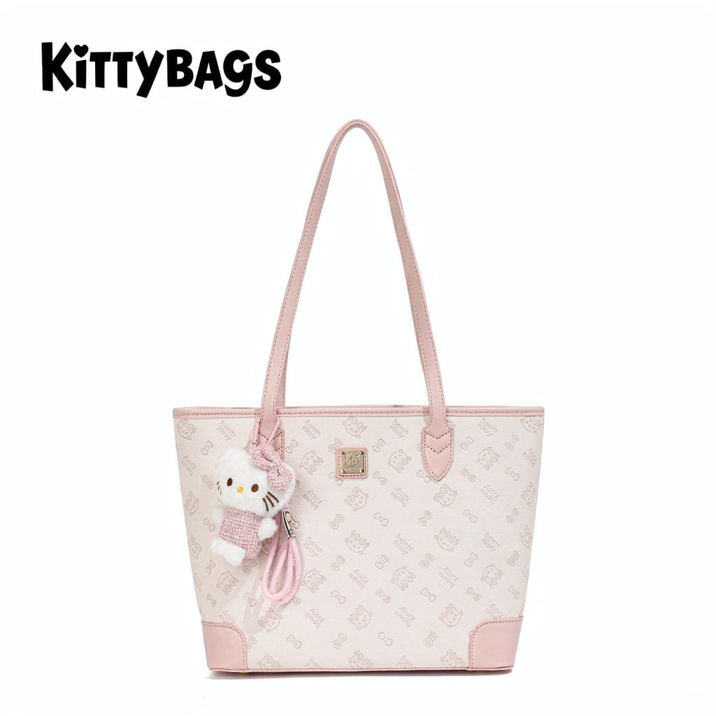 กระเป๋าโททมินิ Kittybags Pink Tote Bag Small Ladies Handbag Daily Casual Handbag