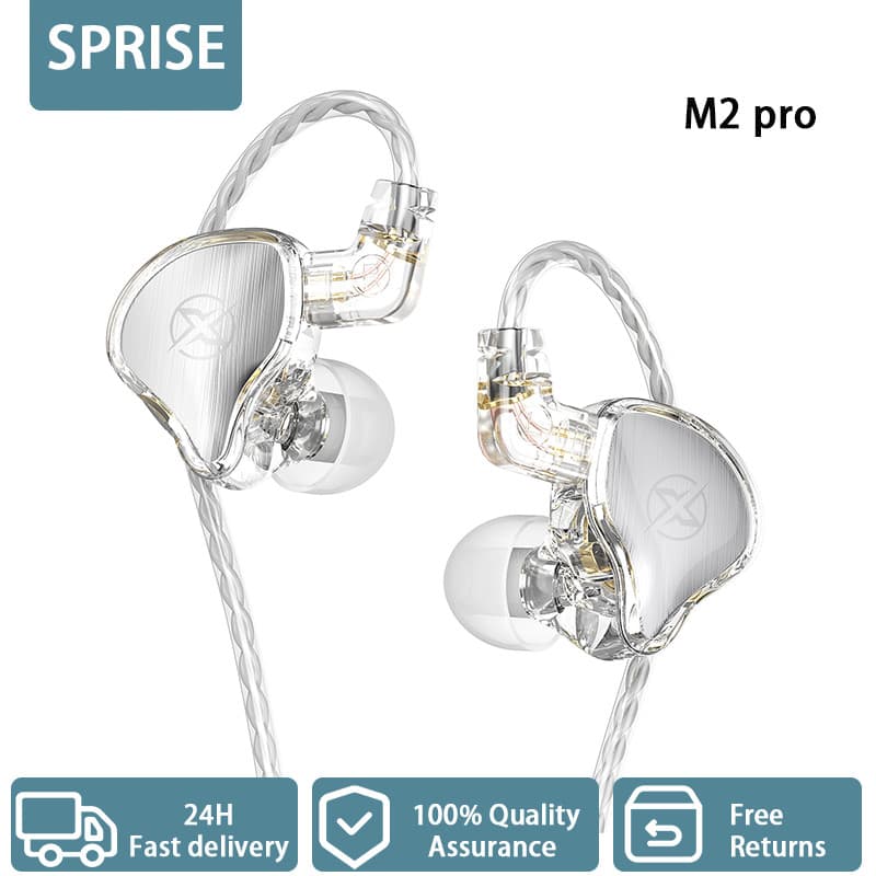 SPRISE M2 หูฟังแบบมีสายแบบไดนามิก Pluggable พร้อม/ไม่มีไมโครโฟน 1.2/2.5m Noise Cancel ชุดหูฟัง HiFi PC PS4/PS5
