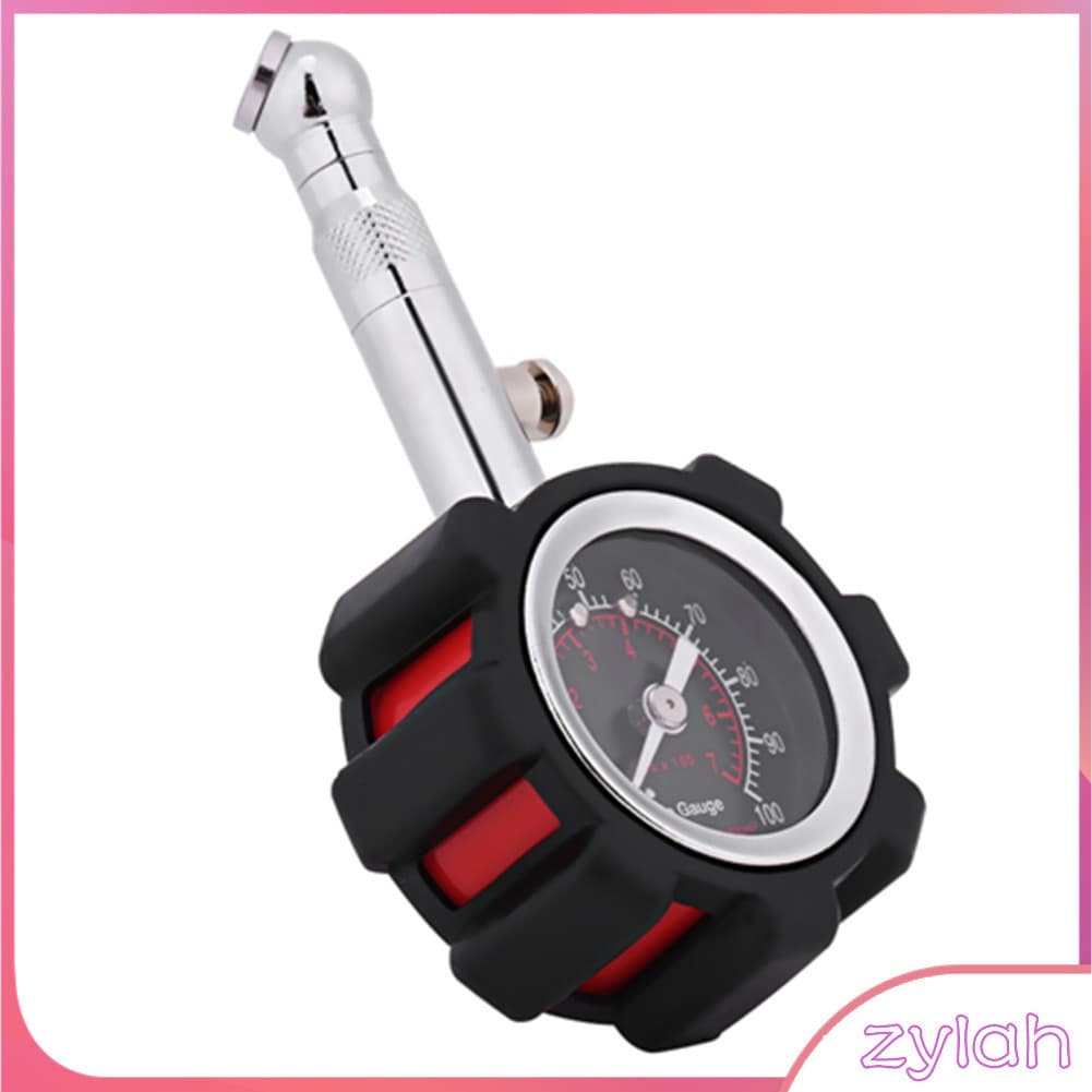 zylah-th เกจวัดแรงดันลมยางมือ 0-100Psi เครื่องวัดมิเตอร์อากาศสําหรับรถยนต์รถบรรทุกรถจักรยานยนต์จักรยาน