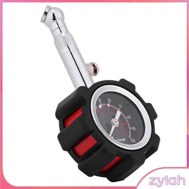 zylah-th เกจวัดแรงดันลมยางมือ 0-100Psi เครื่องวัดมิเตอร์อากาศสําหรับรถยนต์รถบรรทุกรถจักรยานยนต์จักรยาน