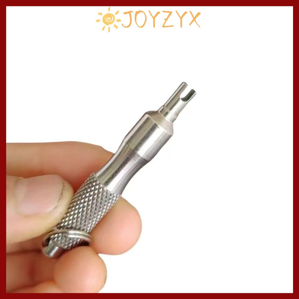 in stockJOYZYX ไขควงซ่อมยาง, พร้อมแหวนกุญแจประแจวาล์วยางสแตนเลส, ทนทาน Universal Antirust Tyre Valve Core…
