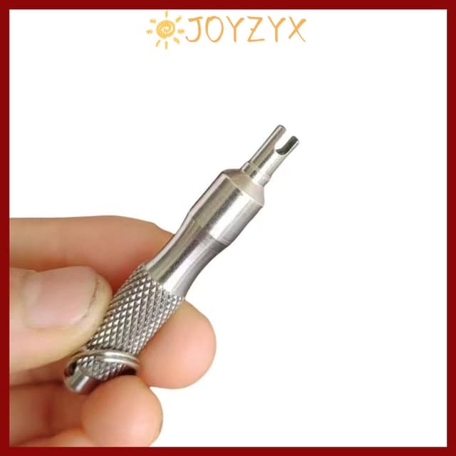 in stockJOYZYX ไขควงซ่อมยาง, พร้อมแหวนกุญแจประแจวาล์วยางสแตนเลส, ทนทาน Universal Antirust Tyre Valve Core…