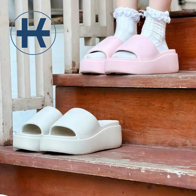 KONNI สําหรับฤดูร้อน นุ่มสบาย สไตล์แฟชั่น ผู้หญิงพื้นหนาแบบใหม่รองเท้าแตะ แบบสวม น้ําหนักเบา EVA…