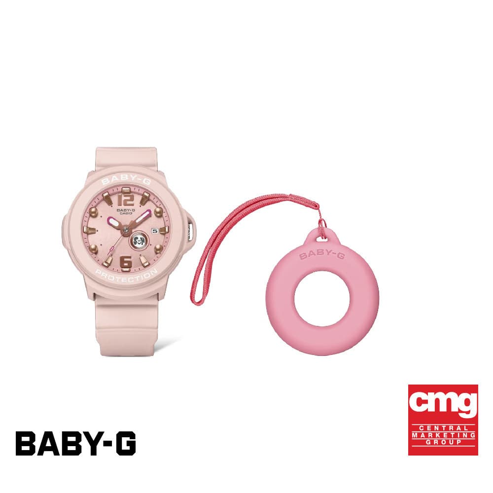 CASIO นาฬิกาข้อมือผู้หญิง BABY-G รุ่น BGA-15K-4ADR สายเรซิ่น สีชมพู