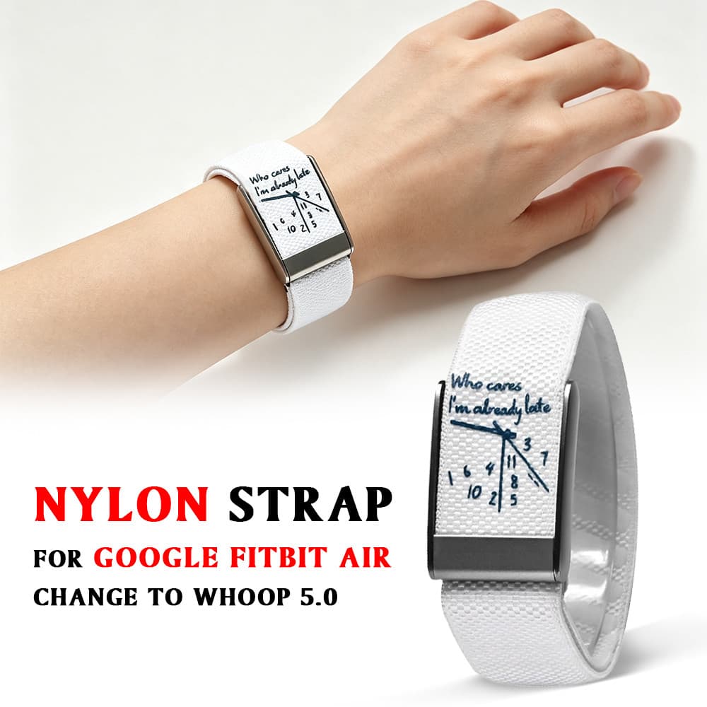 กีฬาไนลอนถักสายนาฬิกาสําหรับ Google Fitbit Air เปลี่ยน To Whoop 5.0 สร้อยข้อมือแบบห่วง Breathable Band…