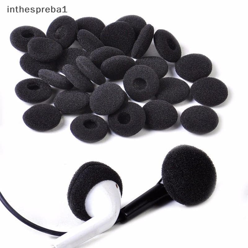 Inthespreba1 30PCS Bla โฟมนุ่มฟองน้ําหู Pad หูฟังสําหรับหูฟังฝาครอบใหม่