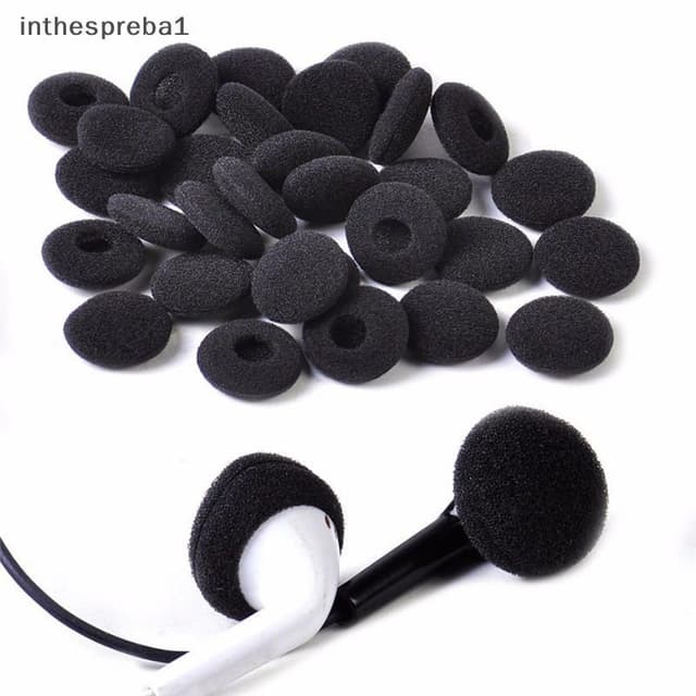 Inthespreba1 30PCS Bla โฟมนุ่มฟองน้ําหู Pad หูฟังสําหรับหูฟังฝาครอบใหม่