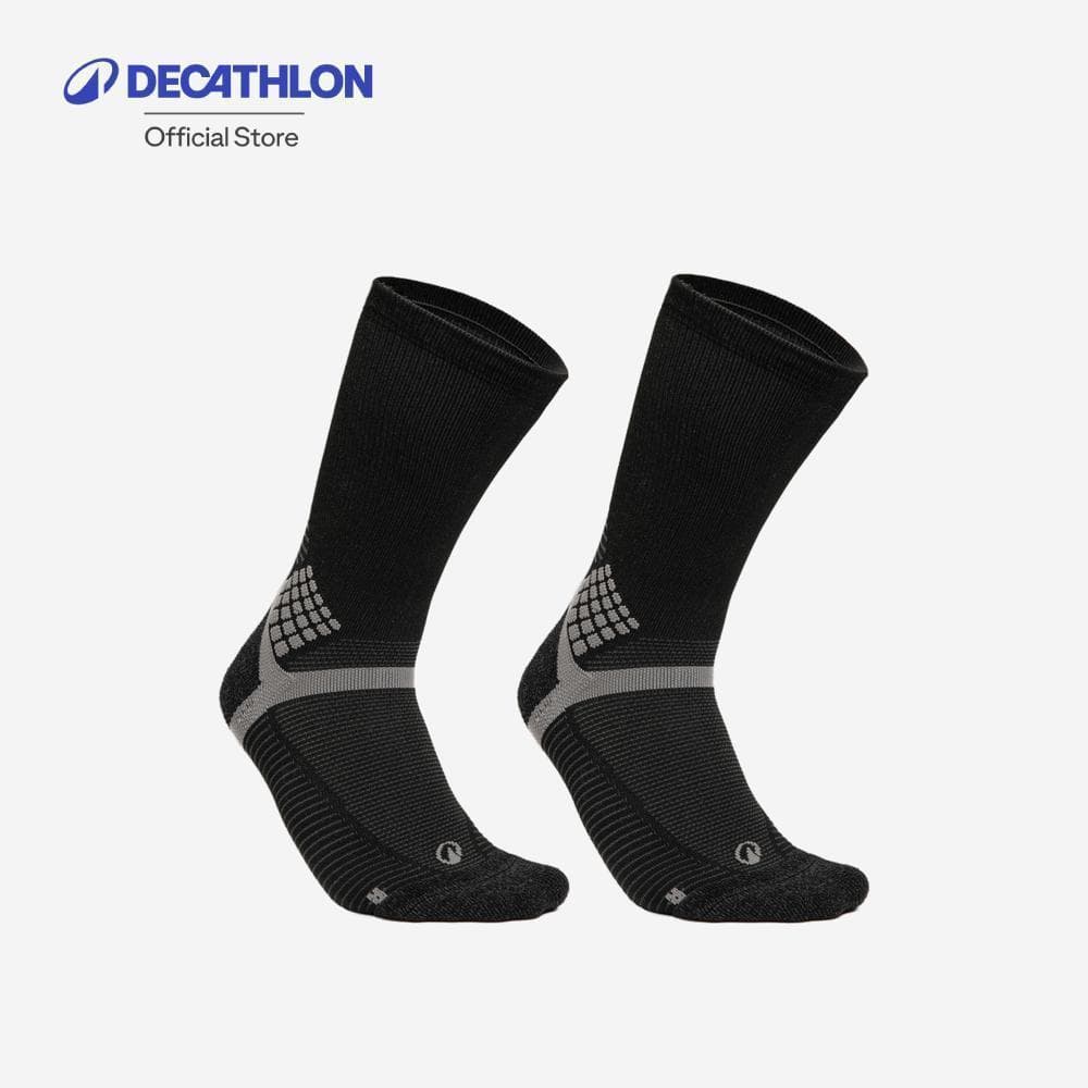 Decathlon Adult High Hiking Socks 2 Pairs ถุงเท้าเดินป่าข้อสูงสําหรับผู้ใหญ่รุ่น Hike 500 แพ็ค 2 คู่ -…