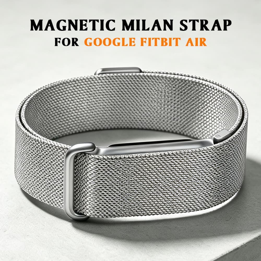 Magnetic Milanese สําหรับ Google Fitbit Air สแตนเลสสร้อยข้อมือโลหะธุรกิจสายรัดข้อมือสําหรับผู้ชายผู้หญิงหรูหรา…