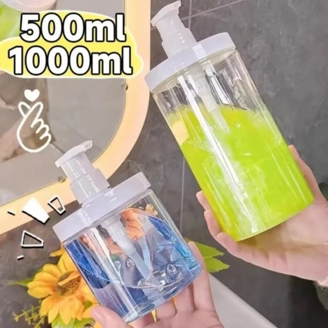 1/2ชิ้น500มิลลิลิตร/1000มิลลิลิตรขวดปั๊ม-ขวดรีฟิลปากกว้าง-สําหรับการเดินทางสบู่อาบน้ําขวดเก็บ