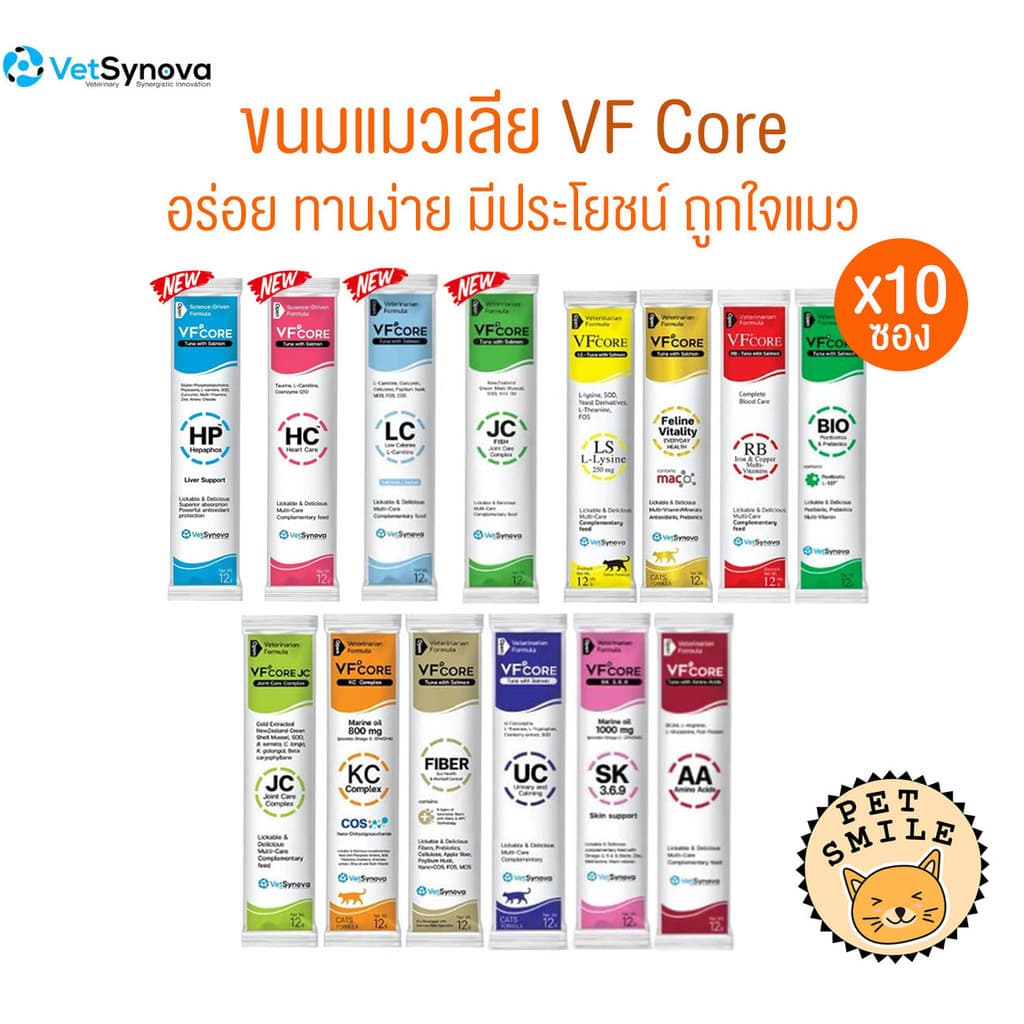 VFcore อาหารเสริมแมวเลีย ดีต่อสุขภาพ