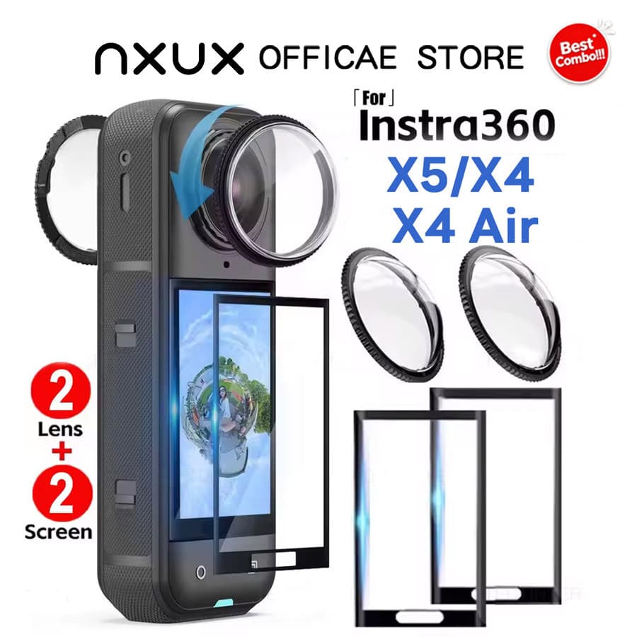 PC เลนส์ Guards Anti-Scratch ฟิล์ม ป้องกันหน้าจอสําหรับ Insta360 X4Air X5 X4 Lens Guard อุปกรณ์เสริมกล้อง-2…