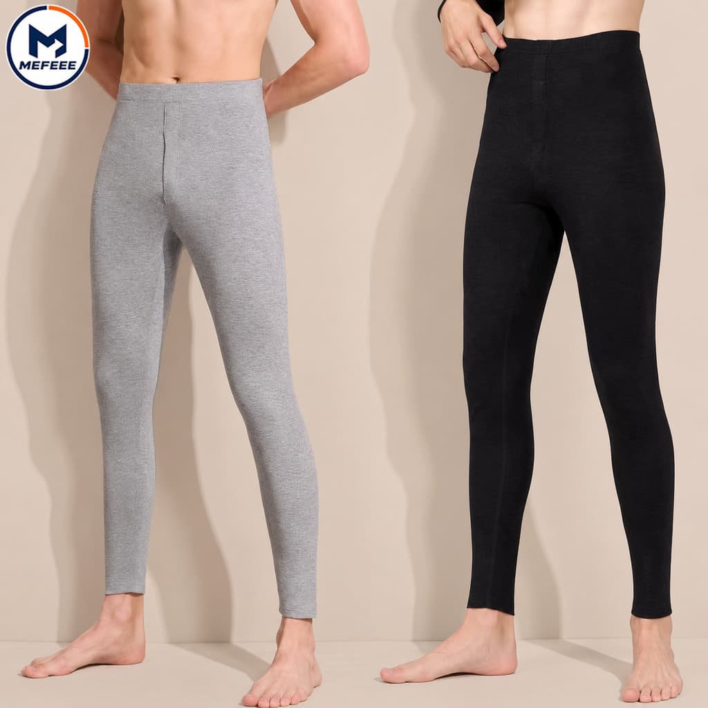MEFEEE [6 สี] 2026 Mens Warm Thermal Pants กางเกงฤดูหนาวสบาย Plus Size M-5XL สําหรับทุกวัน Cold Weather Wear…