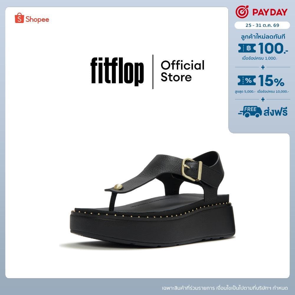 FITFLOP GEN-FF MAX BUCKLE TUMBLED T/P รองเท้าแตะแบบรัดส้นผู้หญิง รุ่น A3F-090 สี BLACK