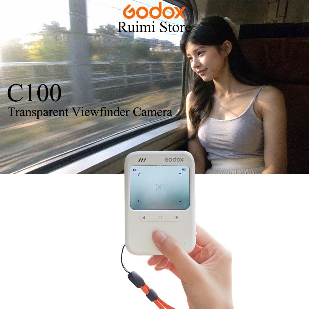 Godox C100 กล้องมองภาพโปร่งใสพร้อมการปรับแบบแมนนวล ISO จอแสดงผล HD อัจฉริยะสําหรับการถ่ายภาพวิดีโอเครื่องวัดแส…
